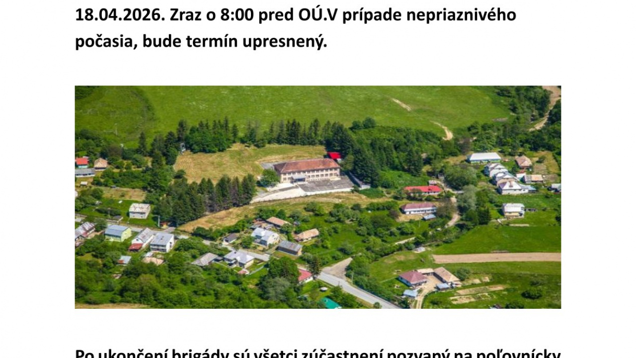 Fotografia fotogalérie Pozvánka na brigádu