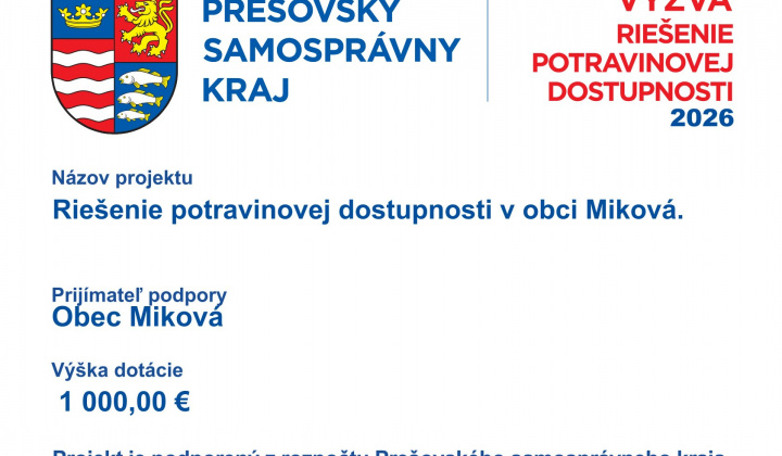 Fotka - Potravinová dostupnosť 2026